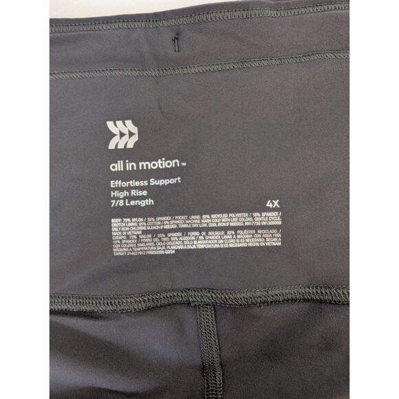 Women's All In Motion High Rise Leggings Pants Dark Gray Size 3X, 4X - Picture 7 of 8